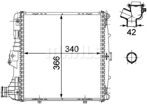 Radiator, engine cooling BEHR *** PREMIUM LINE *** CR 782 000P - image 2