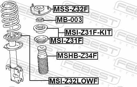 Suspension Strut Support Mount MSS-Z32F - image 2