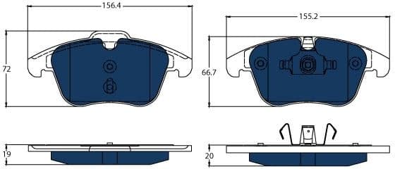 Brake Pad Set, disc brake ELECTRIC BLUE GDB1683BTE - image 2