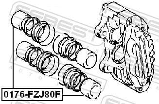 Piston, brake caliper 0176-FZJ80F - image 2