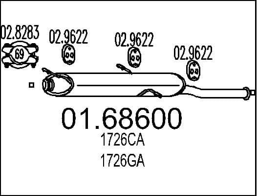 Rear Muffler 01.68600