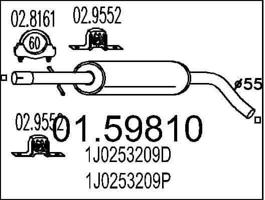 Centre Muffler 01.59810