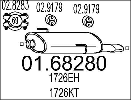 Rear Muffler 01.68280