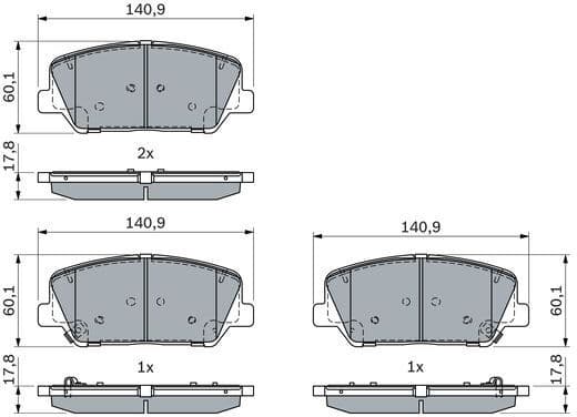 Brake Pad Set, disc brake 0 986 424 491