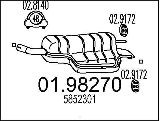 Rear Muffler 01.98270