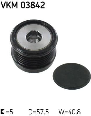 Alternator Freewheel Clutch VKM03842 - image 2