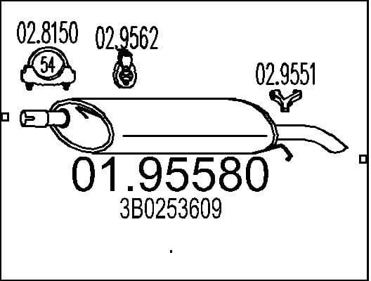 Rear Muffler 01.95580