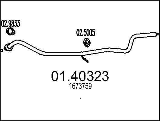 Exhaust Pipe 01.40323