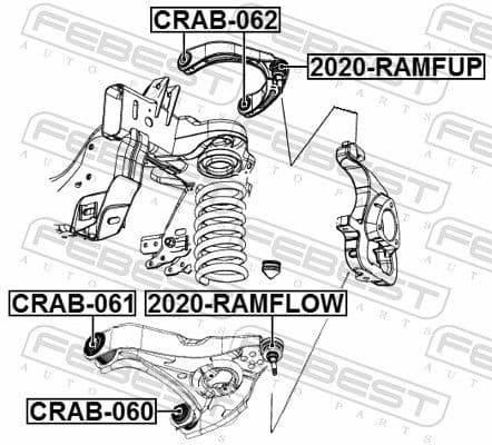 Mounting, control/trailing arm CRAB-062 - image 2
