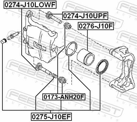 Piston, brake caliper 0276-J10F