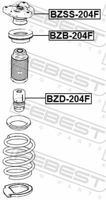 Suspension Strut Support Mount BZSS-204F - image 2