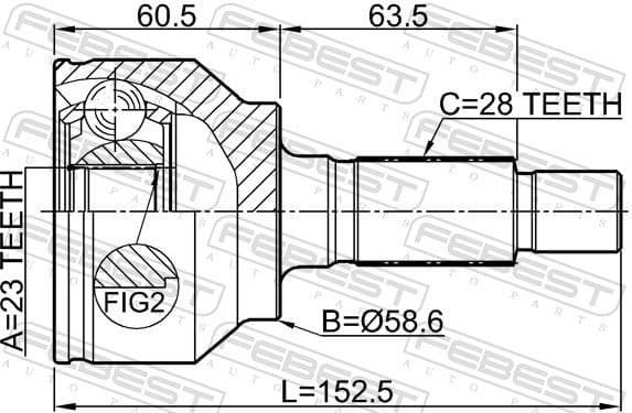 Joint Kit, drive shaft 0510-BLAT - image 2