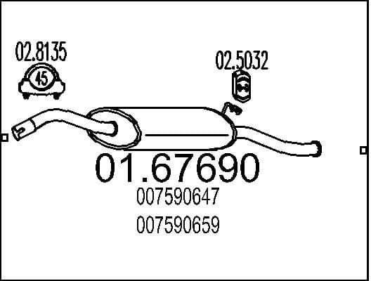 Rear Muffler 01.67690