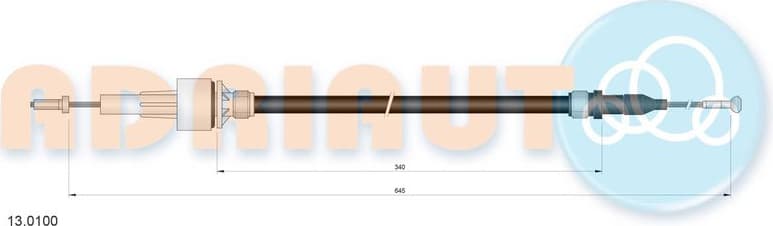 Cable Pull, clutch control 13.0100