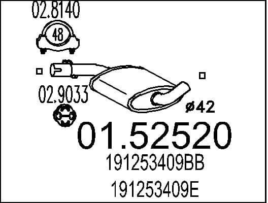 Centre Muffler 01.52520