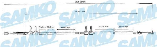 Cable Pull, parking brake C0989B