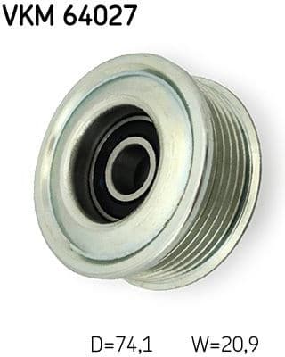 Deflection/Guide Pulley, V-ribbed belt VKM64027 - image 3