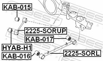 Mounting, control/trailing arm KAB-015 - image 2
