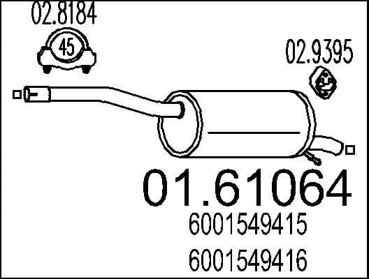Rear Muffler 01.61064