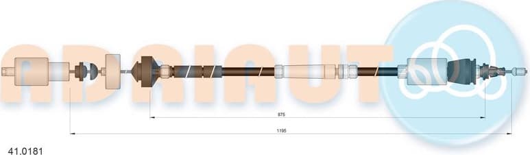 Cable Pull, clutch control 41.0181