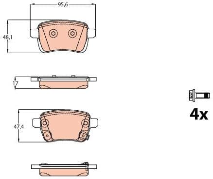 Brake Pad Set, disc brake GDB2093 - image 2