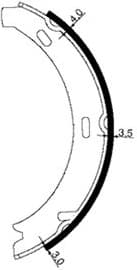 Brake Shoe Set, parking brake 91057100 - image 2