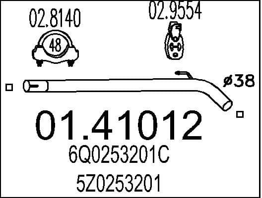 Exhaust Pipe 01.41012