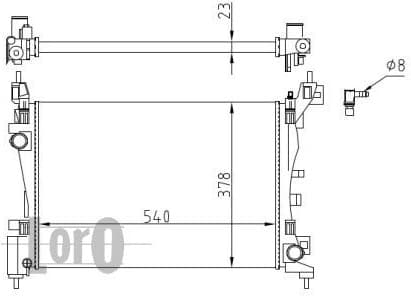 Radiator, engine cooling LORO 016-017-0066 - image 3