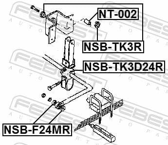 Mounting, axle strut NSB-TK3R - image 2
