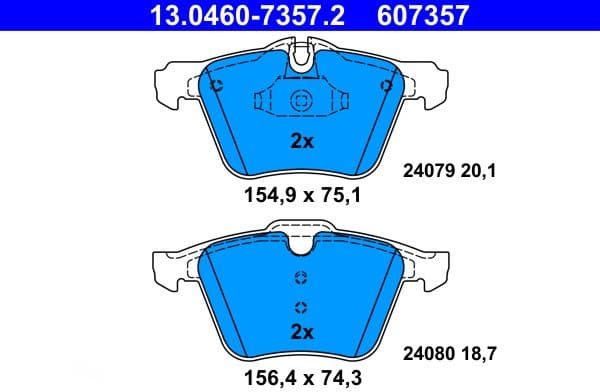 Brake Pad Set, disc brake 13.0460-7357.2