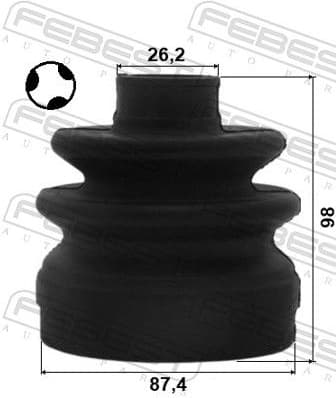 Bellow, drive shaft 1215-CM10T - image 2