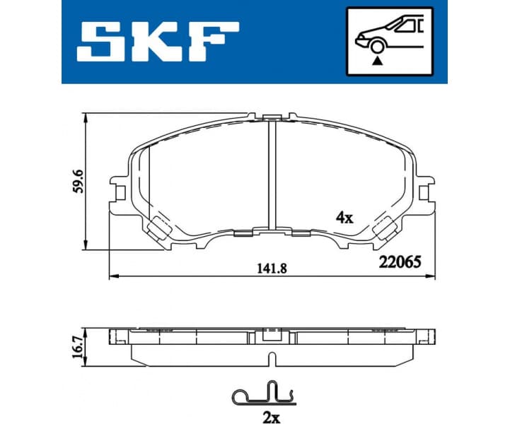 Brake Pad Set, disc brake VKBP80557A