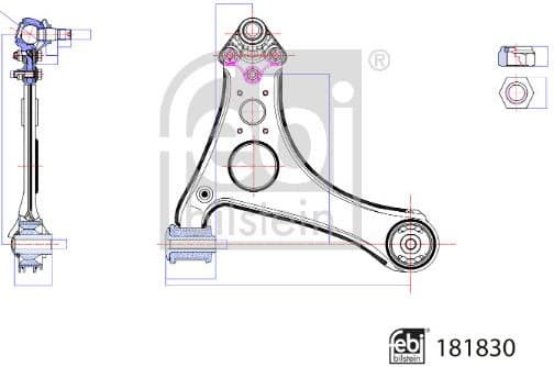 Control/Trailing Arm, wheel suspension 181830