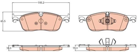 Brake Pad Set, disc brake GDB2119 - image 2