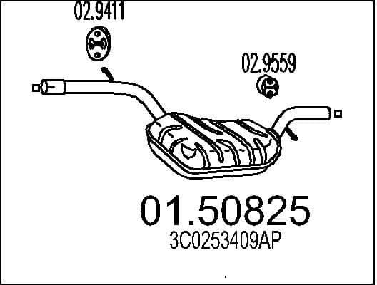 Centre Muffler 01.50825