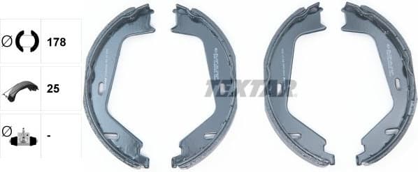 Brake Shoe Set, parking brake 91081300