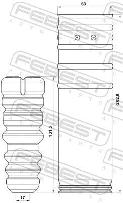 Dust Cover Kit, shock absorber CHSHB-T300R-KIT - image 2