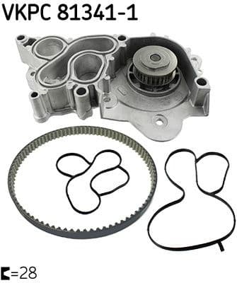 Water Pump, engine cooling VKPC 81341-1