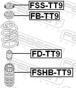 Rolling Bearing, suspension strut support mount FB-TT9 - image 2