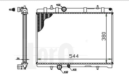 Radiator, engine cooling LORO 009-017-0015 - image 2