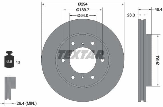 Brake Disc PRO+ 92180205