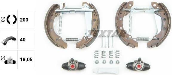 Brake Shoe Set Shoe Kit Pro 84044705