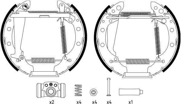 Brake Shoe Set Shoe Kit Pro 84044705 - image 2