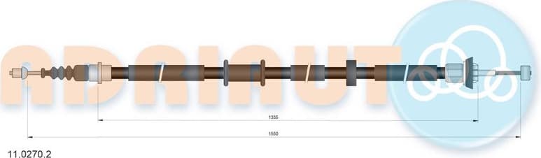 Cable Pull, parking brake 11.0270.2