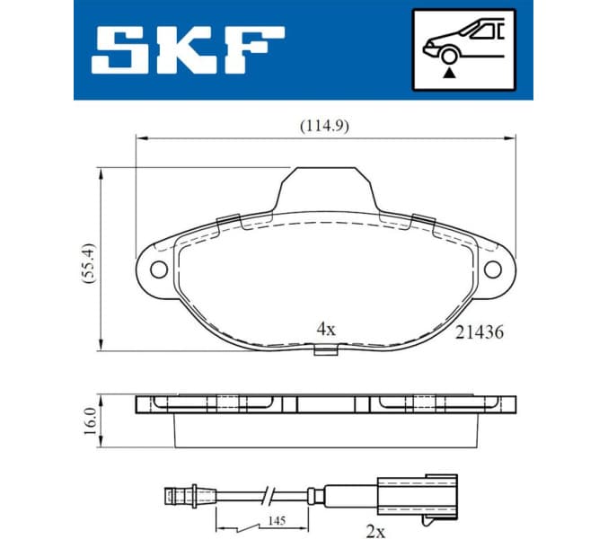 Brake Pad Set, disc brake VKBP80299E