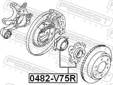Wheel Hub 0482-V75R - image 2