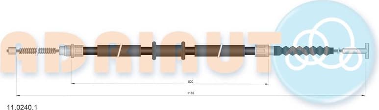 Cable Pull, parking brake 11.0240.1