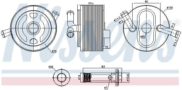 Oil Cooler, engine oil 91243 - image 7