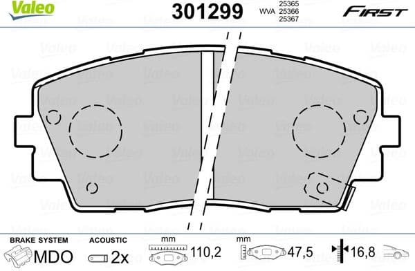Brake Pad Set, disc brake ESSENTIAL 301299