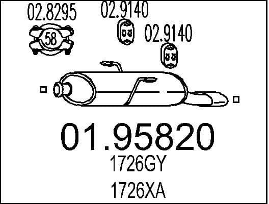 Rear Muffler 01.95820